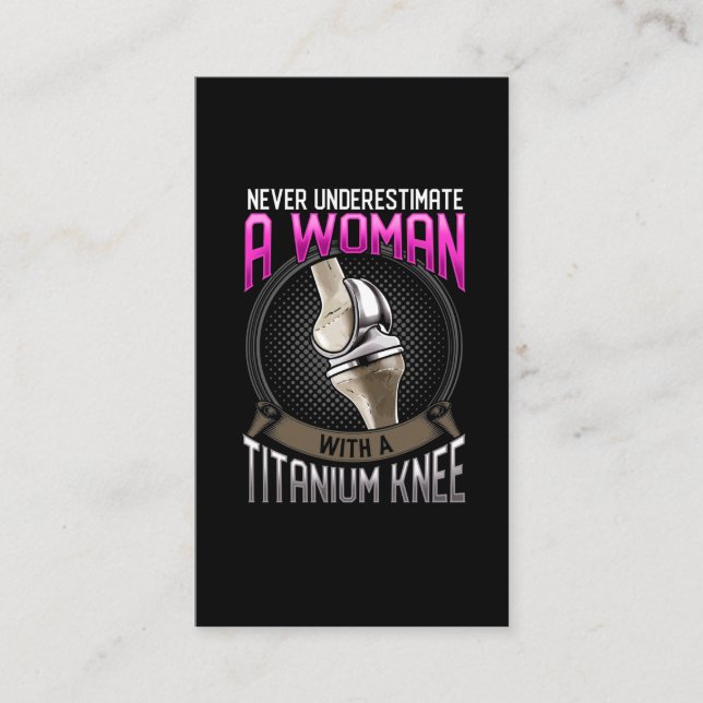 Funny Knee Surgery Recovery Hospital Get Well Business Card (Front)