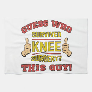 Funny Knee Surgery Tea Towel