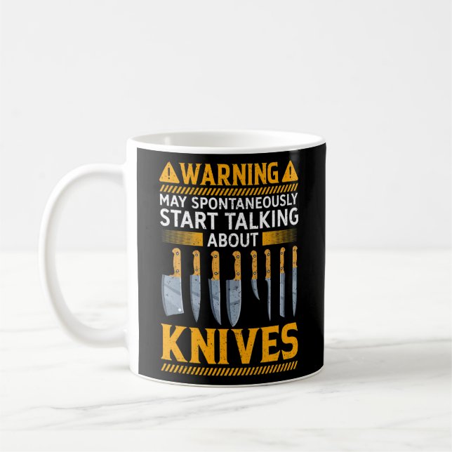 Funny Knife Collector Design Men Women Knife Coffee Mug (Left)