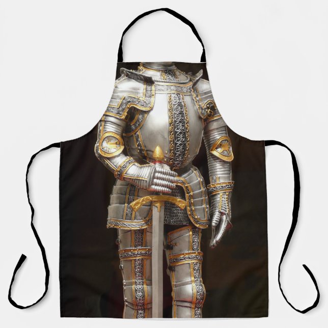 Funny knight in shining armour apron (Front)