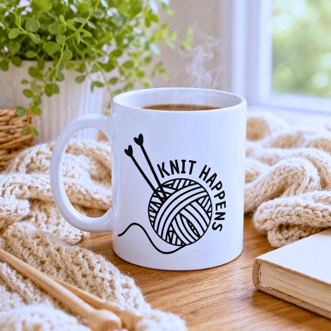Funny Knit Happens  Coffee Mug (Creator Uploaded)