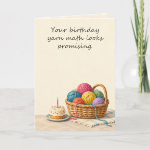 Funny Knitter Birthday Card