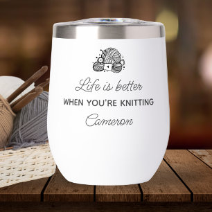 Funny Knitter Gift, Knitting Quote Personalised