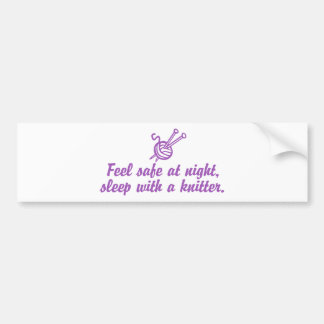 Funny Knitting Bumper Sticker