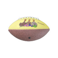 Funny knitting chickens cartoon illustration