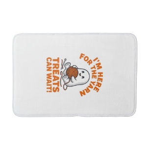 Funny Knitting Ghost Vintage Engraving Design_1 Bath Mat