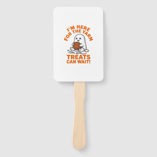 Funny Knitting Ghost Vintage Engraving Design_1 Hand Fan