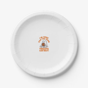 Funny Knitting Ghost Vintage Engraving Design_1 Paper Plate