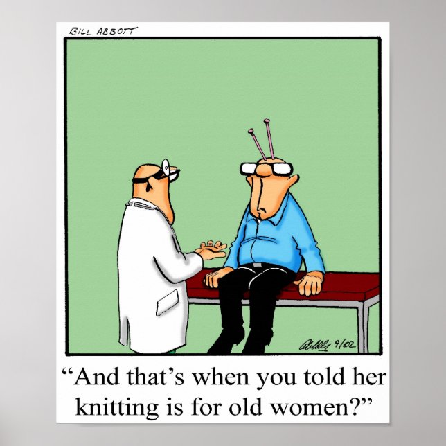 Funny Knitting Humor Poster Gifft (Front)