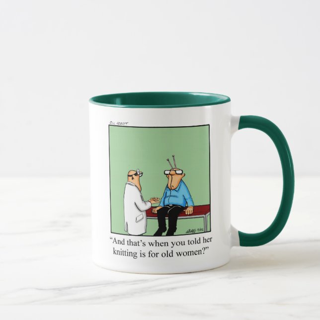 Funny Knitting Humour Mug Gift (Right)