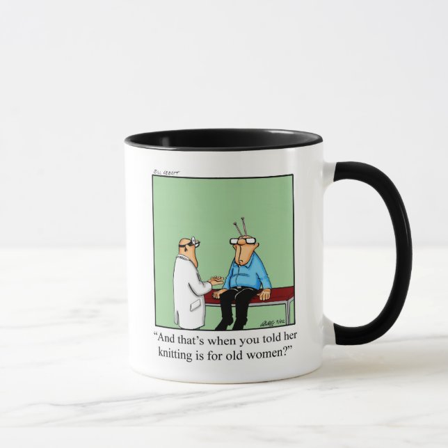 Funny Knitting Humour Mug Gift (Right)