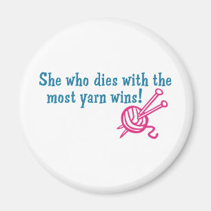 Funny Knitting Magnet