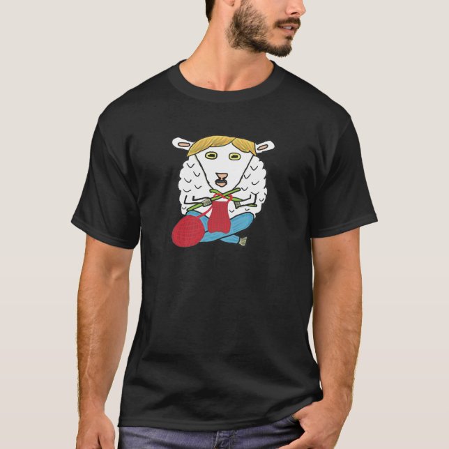 Funny Knitting Sheep T-Shirt (Front)