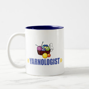 Funny Knitting Two-Tone Coffee Mug