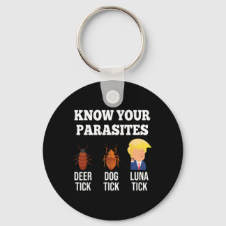 Funny Know Your Parasites Anti Trump Tick 2024 Ele Key Ring