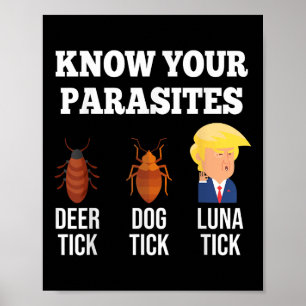 Funny Know Your Parasites Anti Trump Tick 2024 Ele Poster