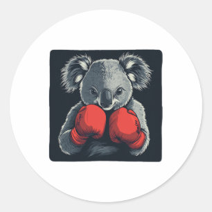 Funny Koala Bear Knockout For A Fun And Casual Loo Classic Round Sticker