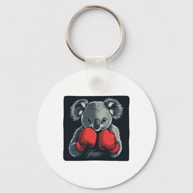 Funny Koala Bear Knockout For A Fun And Casual Loo Key Ring (Front)