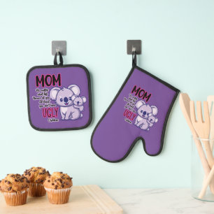 Funny Koala Bear Mum No Matter What Life Throws At Oven Mitt & Pot Holder Set