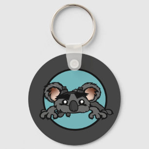 FUNNY KOALA BEAR ROUND KEY CHAIN