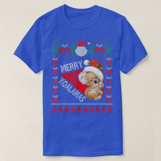 Funny Koala Christmas Lights Ugly Sweater Xmas  (Design Front)