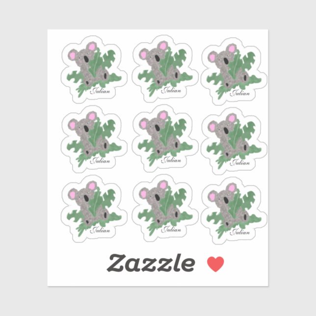 Funny Koala Holding Monstera Plants (Sheet)