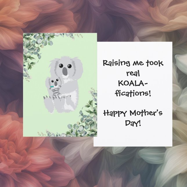 Funny Koala Mother’s Day Holiday Card (Creator Uploaded)