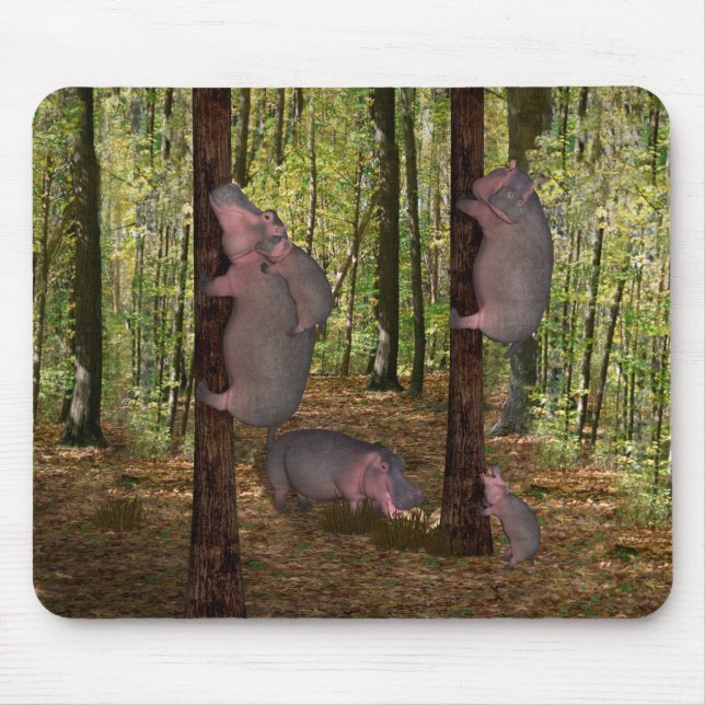 Funny Koala-Wannabe Hippos Mouse Mat (Front)