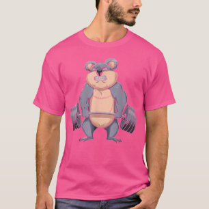 Funny Koala Weightlifting Deadlift Fitness Gym Bar T-Shirt