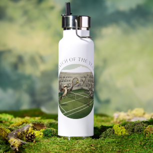 Funny Kookaburra vs Koala Tennis Match Art Water Bottle