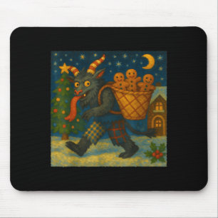 Funny Krampus Gingerbread Night Festive Creepy Hol Mouse Mat