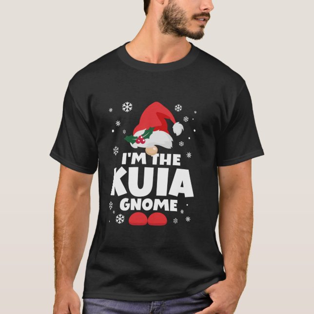 Funny Kuia Gnome Family Matching Group Happy Chris T-Shirt (Front)