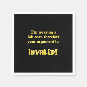 Funny Lab Coat Logic: The Ultimate Argument Ender Napkin