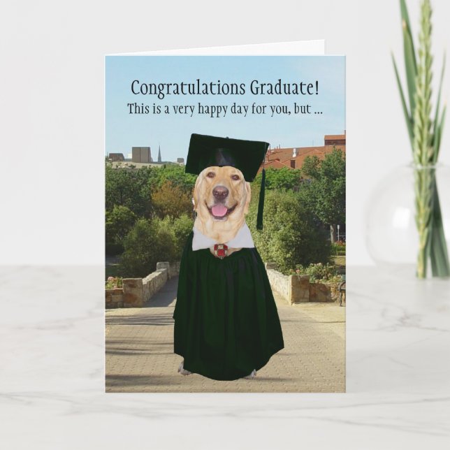 Funny Lab College Graduation Card (Front)