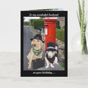 Funny Lab Husband Birthday Card