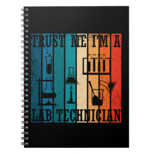 Funny lab tech laboratory technician notebook