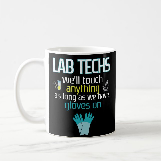 Funny Lab Tech Medical Student Coffee Mug Gift (Left)