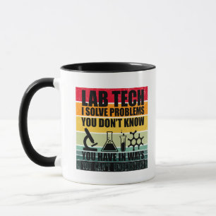 Funny lab tech quotes laboratory technician humour mug