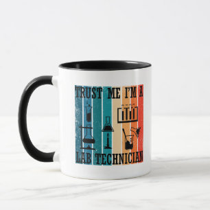 Funny lab tech vintage laboratory technician humou mug