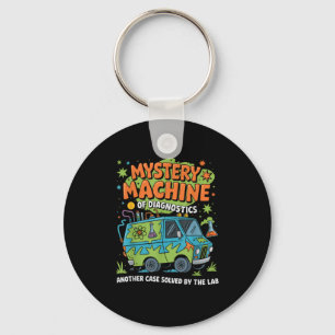 Funny Lab Week 2025 Retro Mystery Machine Of Diagn Key Ring