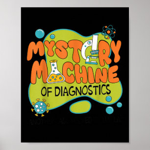 Funny Lab Week 2025 Retro Mystery Machine Of Diagn Poster