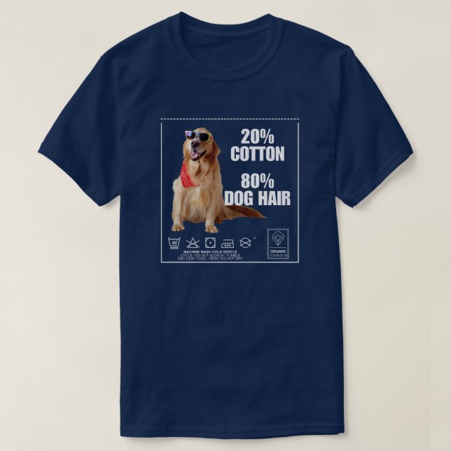 Funny Label Golden Retriever Dog Lover  T-Shirt (Design Front)