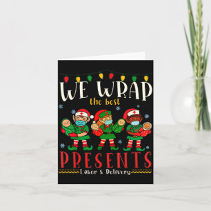 Funny Labor And Delivery Nurse Christmas Design Card