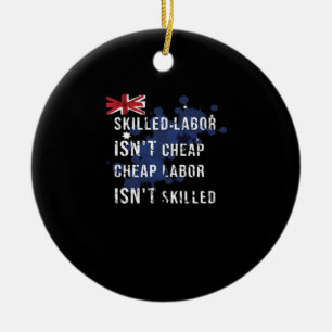 Funny Labour Day Funstravaganza Liberty, Laughs & Ceramic Tree Decoration