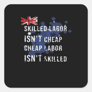 Funny Labour Day Funstravaganza Liberty, Laughs & Square Sticker