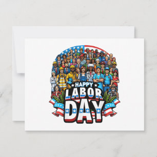 Funny Labour Day Happy American Labour Day Holiday Card
