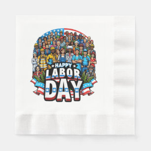 Funny Labour Day Happy American Labour Day Napkin