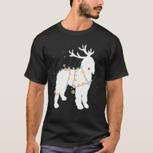 Funny Labradoodle Dog Tree Christmas Lights Xmas P T-Shirt