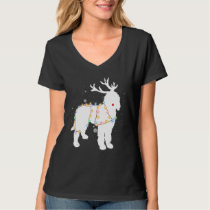 Funny Labradoodle Dog Tree Christmas Lights Xmas P T-Shirt