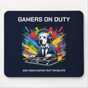 Funny Labrador And Gaming Animal Lover Gift Mouse Mat